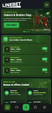 Aperçu du guide football sur mobile